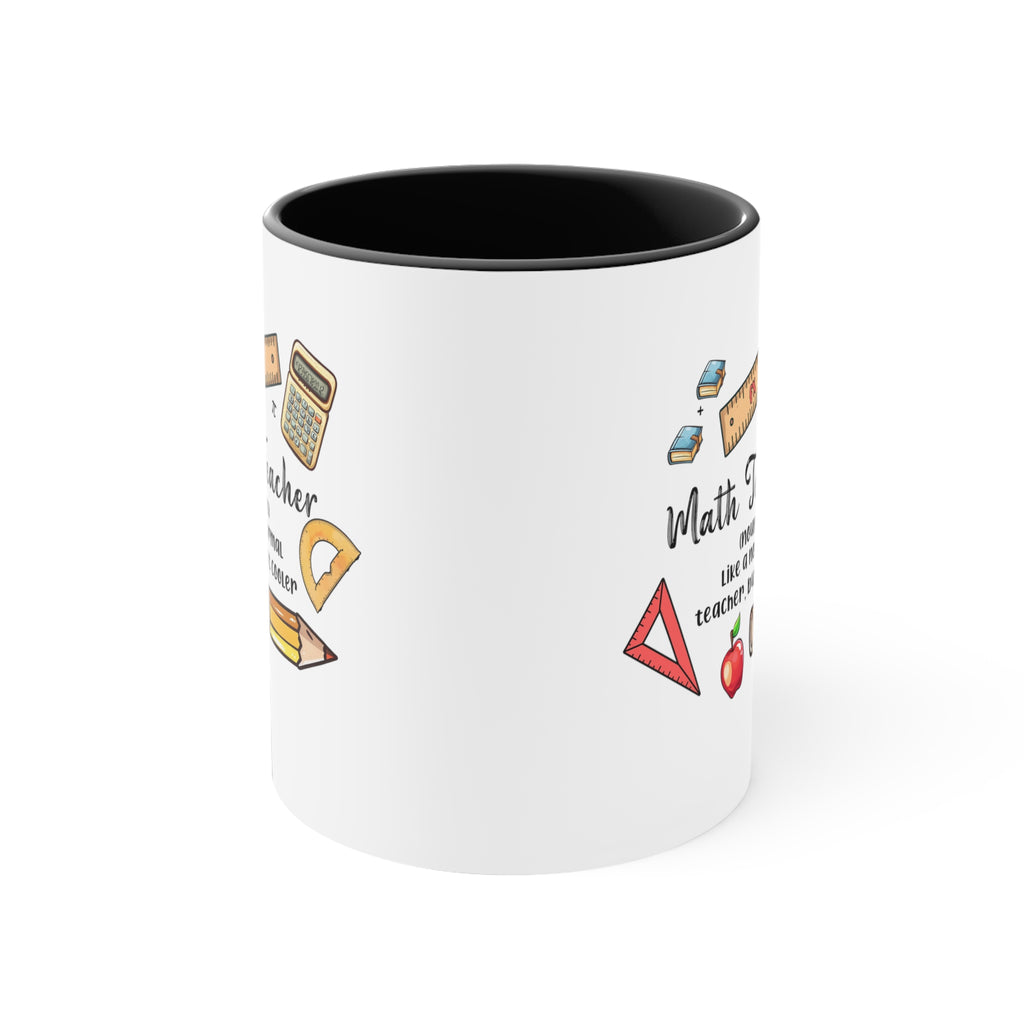 "Sip in Style: Unique 11oz Math Teacher Mug - Perfect Gift for Numbers Enthusiasts | Enhance Your Daily Brew with Mathematical Charm!", colour full mug 110z