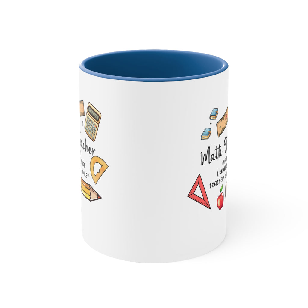 "Sip in Style: Unique 11oz Math Teacher Mug - Perfect Gift for Numbers Enthusiasts | Enhance Your Daily Brew with Mathematical Charm!", colour full mug 110z