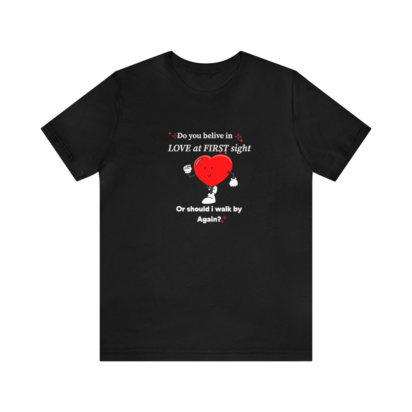 "Captivating Cupid's Charm: Embrace Love at First Sight with Our Exclusive Valentine's Day T-Shirt Design"