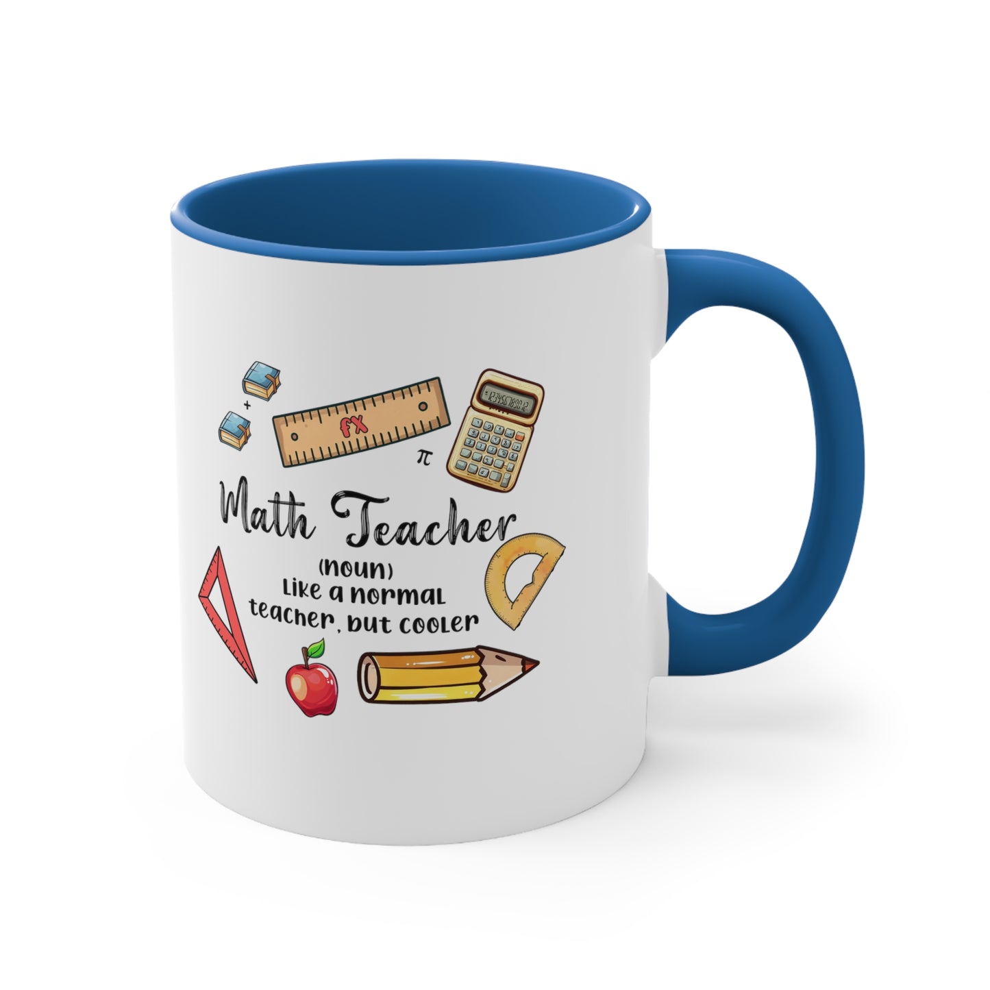 "Sip in Style: Unique 11oz Math Teacher Mug - Perfect Gift for Numbers Enthusiasts | Enhance Your Daily Brew with Mathematical Charm!", colour full mug 110z