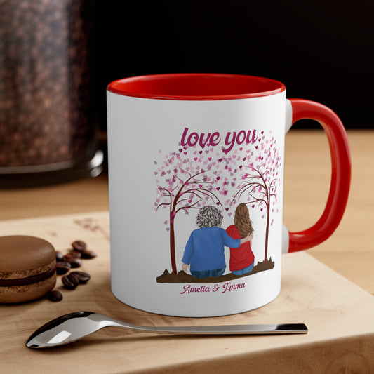 "Merry Sips: Mother in law and me Christmasgift mug ,mug 110z