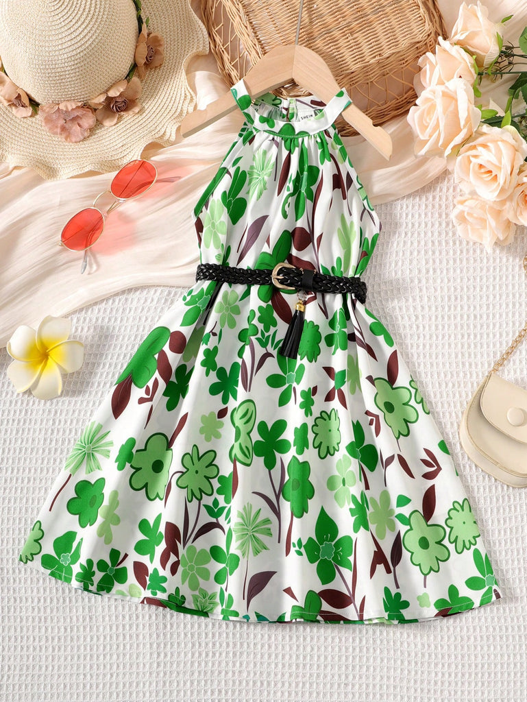 Kids EVRYDAY Toddler Girls Floral Print Halter Neck Dress