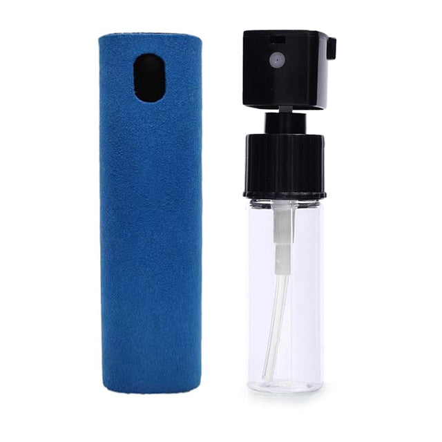 2 in 1 Microfiber Screen Cleaner Spray Bottle Set Mobile Phone Ipad Computer Microfiber Cloth Wipe Iphone Cleaning Glasses Wipes