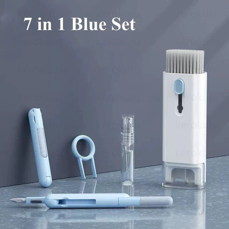 7-In-1 Cleaning Kit Computer Keyboard Cleaner Brush Earphones Cleaning Pen for Airpods Iphone Cleaning Tools Keycap Puller Set