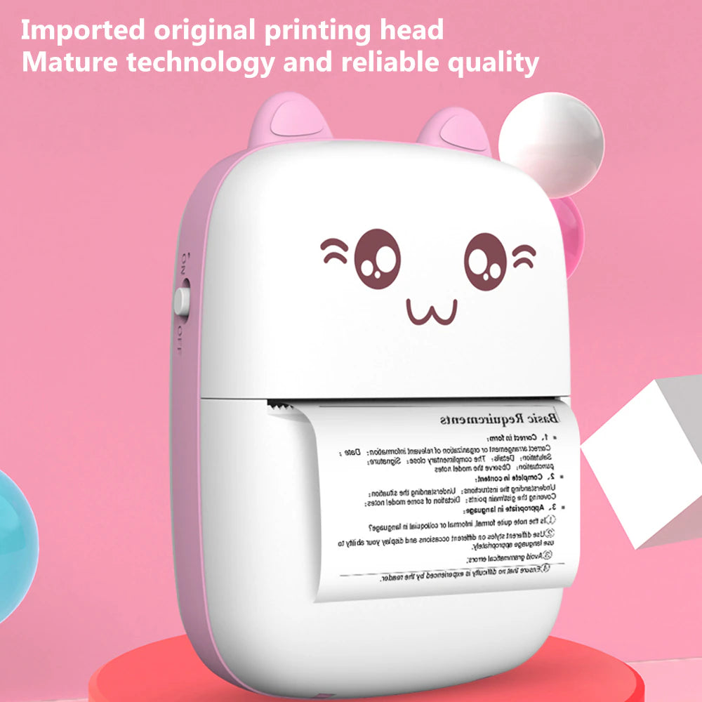 Meow Mini Label Printer Thermal Portable Printers Stickers Paper Inkless Wireless Impresora Portátil 200Dpi Android IOS 57Mm